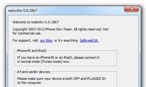 RedSn0w 0.9.10b7 iPhone Jailbreak